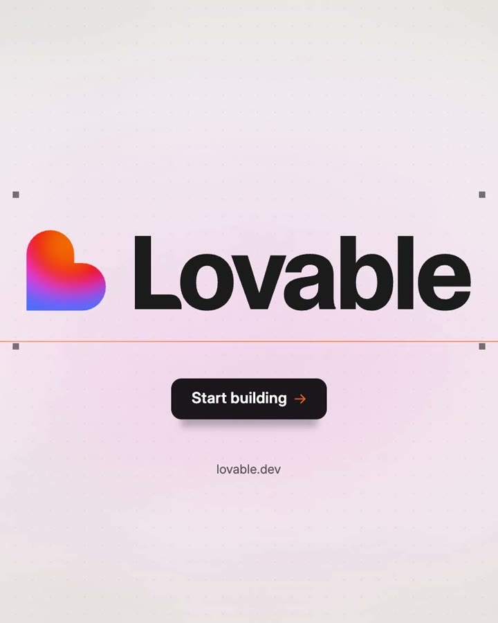 Lovable, and Start building, a close crop from Lovable, just say it